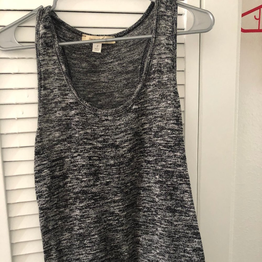 Black and white knit tank top